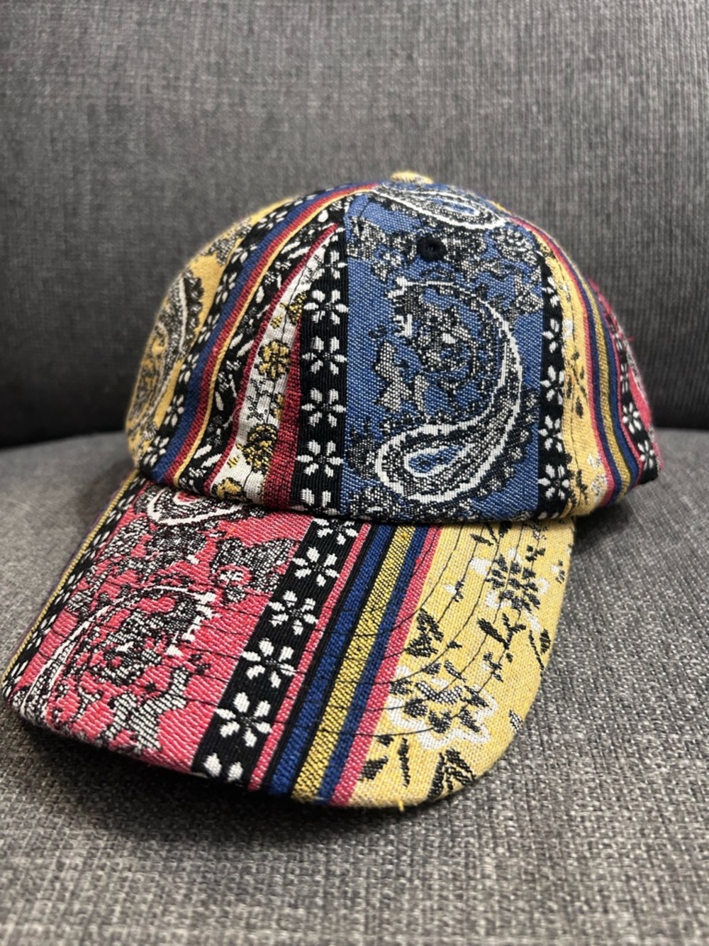 Urban Outfitters Multicolor Paisley & Stripe Baseball Cap